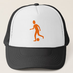 Gorra De Camionero Jugador de fútbol - Naranja