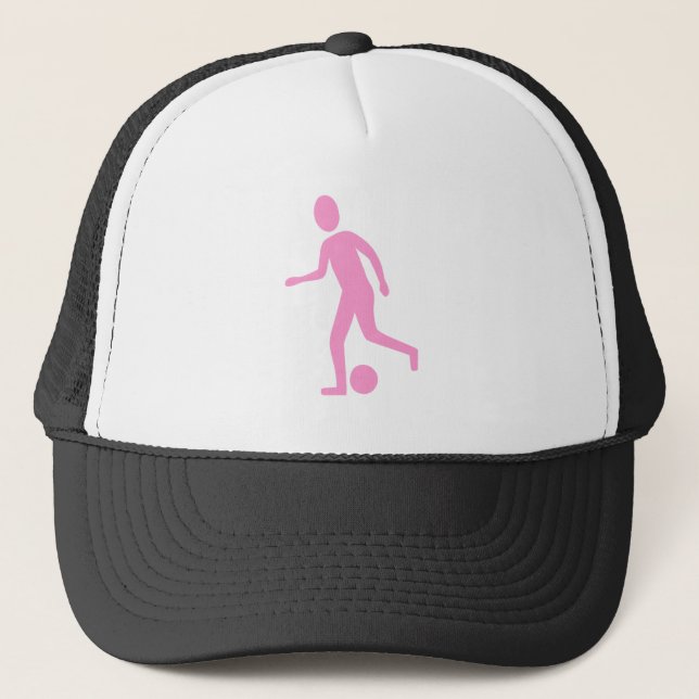 Gorra De Camionero Jugador de fútbol - Rosa (Anverso)