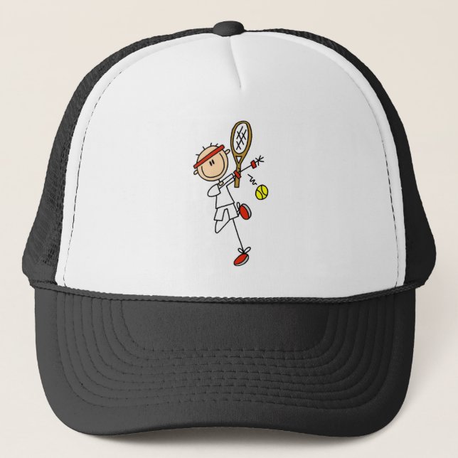 Gorra De Camionero Jugador de tenis con las camisetas y los regalos (Anverso)