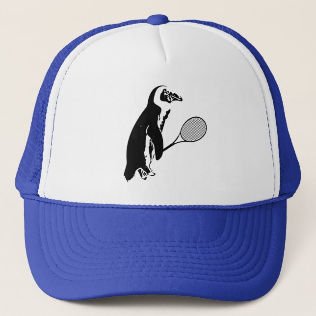 Gorra De Camionero Jugador de tenis de Pingüino (Anverso)