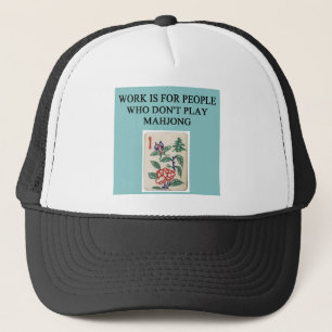 Gorra De Camionero jugador del juego del mahjong