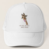Jugador divertido Giraffe Tongue Out Trucker Hat