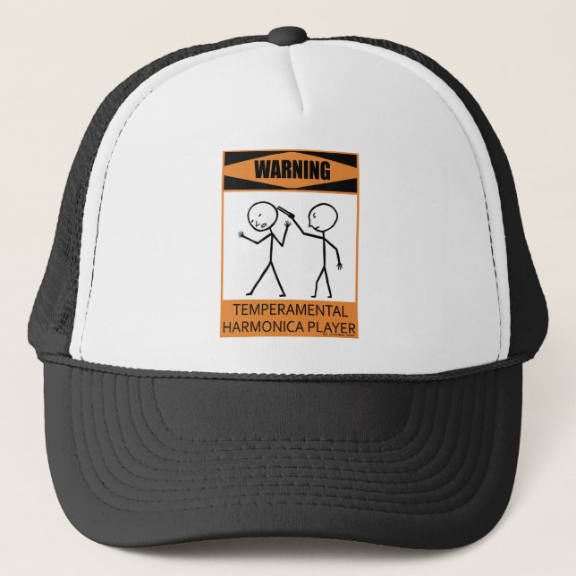 Gorra De Camionero Jugador Temperamental de Aviso (Anverso)