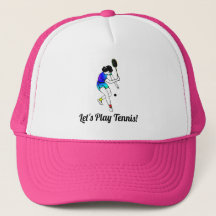 Jugadora de tenis femenina retro con texto