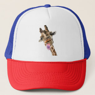 Gorra De Camionero Jugadora jirafa tonga fuera camionero Smile