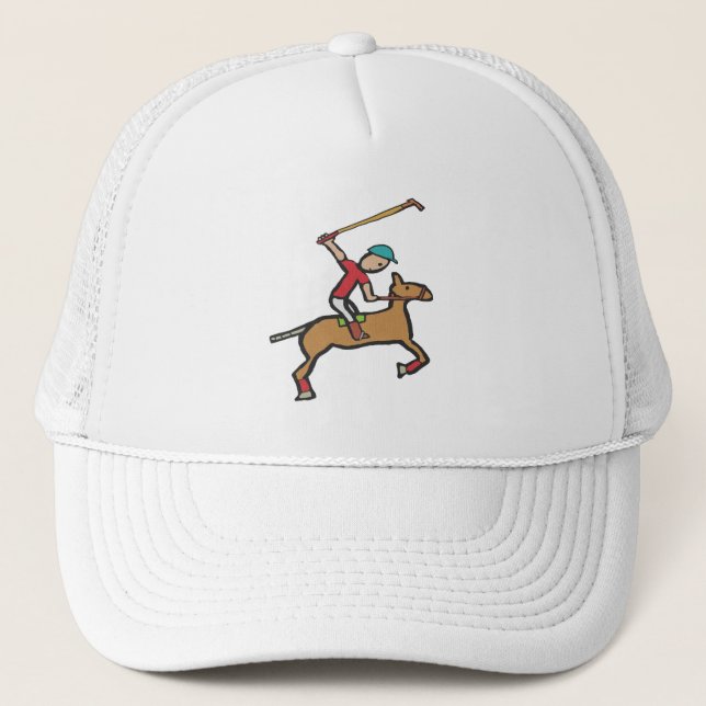 Gorra De Camionero Jugando al polo (Anverso)