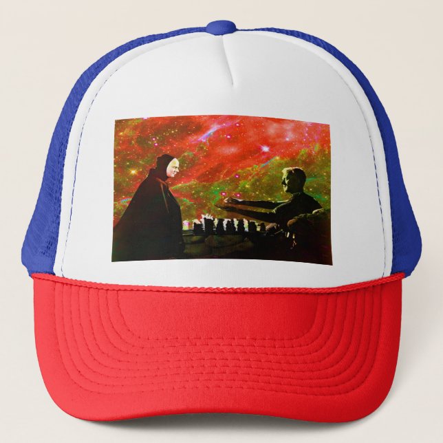 Gorra De Camionero Jugar al ajedrez con muerte (Anverso)