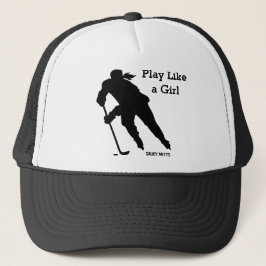 Gorra De Camionero Jugar como un hockey femenino Chica