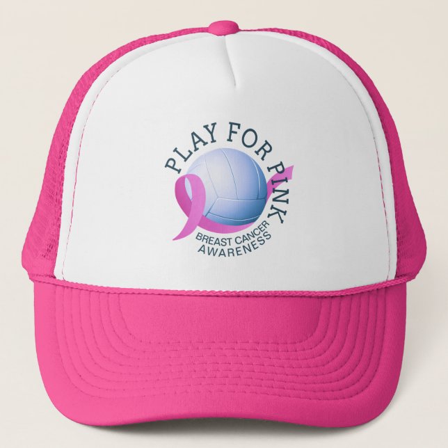 Gorra De Camionero Jugar Para Concienciación Sobre El Cáncer De Mama  (Anverso)
