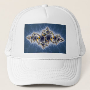 Gorra De Camionero Julia en el azul - arte del fractal