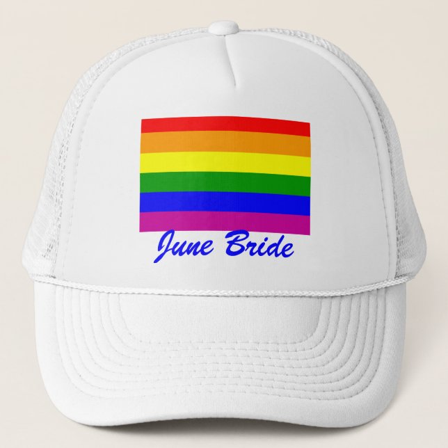 Gorra De Camionero June Bride/Gay Pride (Anverso)