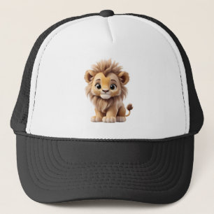 Gorra De Camionero Jungle Adorable Lion Cub Sitting Portrait