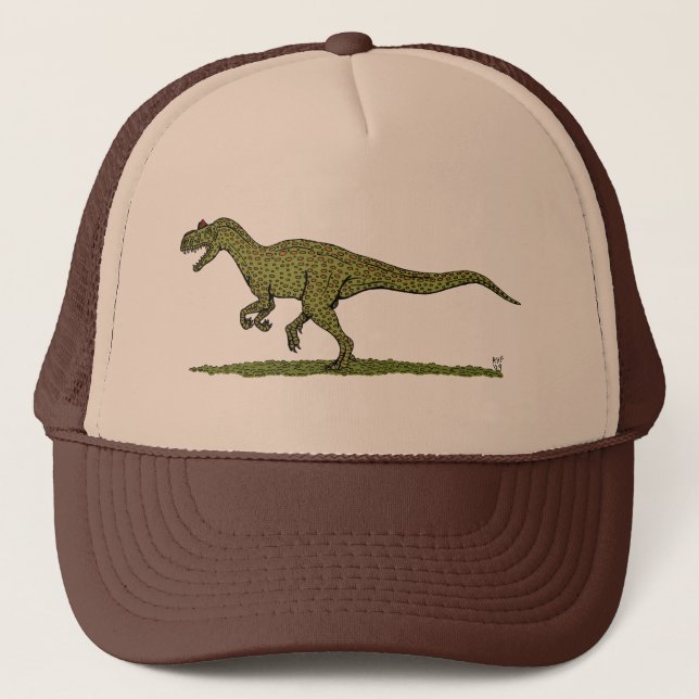 Gorra De Camionero Jurásico Dinosaurio Allosauro (Anverso)