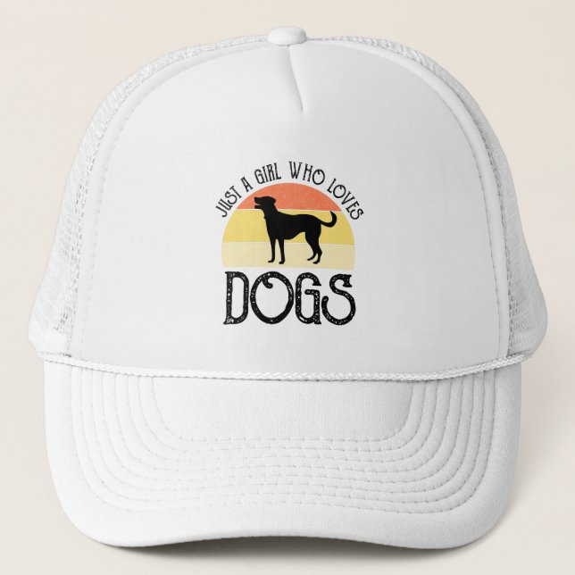 Gorra De Camionero Just A Girl Who Loves Dogs (Anverso)
