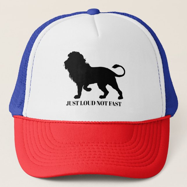 GORRA DE CAMIONERO JUST LOUD NOT FAST (Anverso)