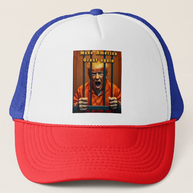 Gorra De Camionero Justicia MAGA Trump Apoyo a Kamala Walz Humor grac (Anverso)