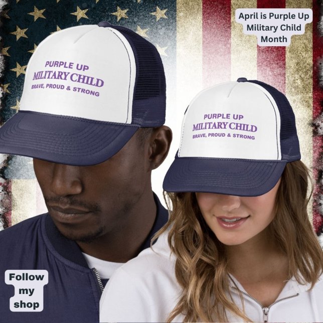 Gorra De Camionero Juvenil militar morado y adulto (Subido por el creador)