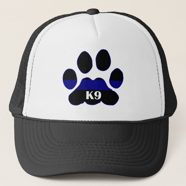 Gorra De Camionero K9 Blue Line (Anverso)