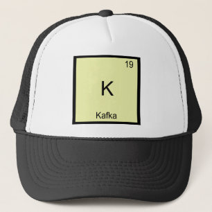 Gorra De Camionero K - Kafka Camiseta divertida con símbolo de elemen