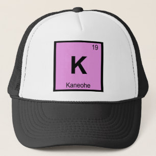 Gorra De Camionero K - Kaneohe Oahu Hawái Tabla Periódica Química