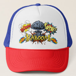 Gorra De Camionero Kaboom Bam Wham Comic Book Baseball Cap