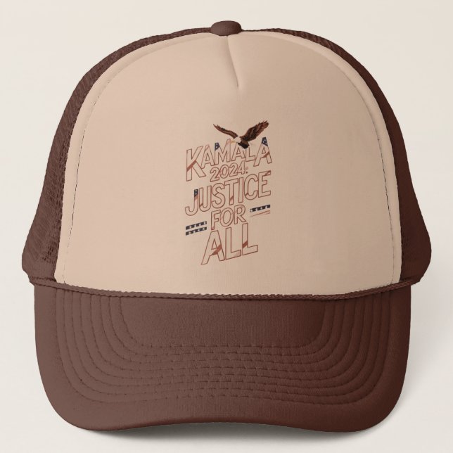 Gorra De Camionero Kamala 2024 Justicia para Todos (Anverso)