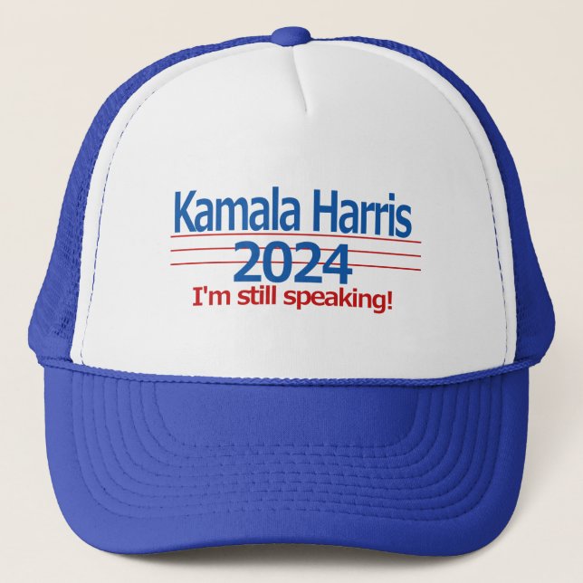 Gorra De Camionero Kamala Harris 2024 ¡Todavía estoy hablando! (Anverso)