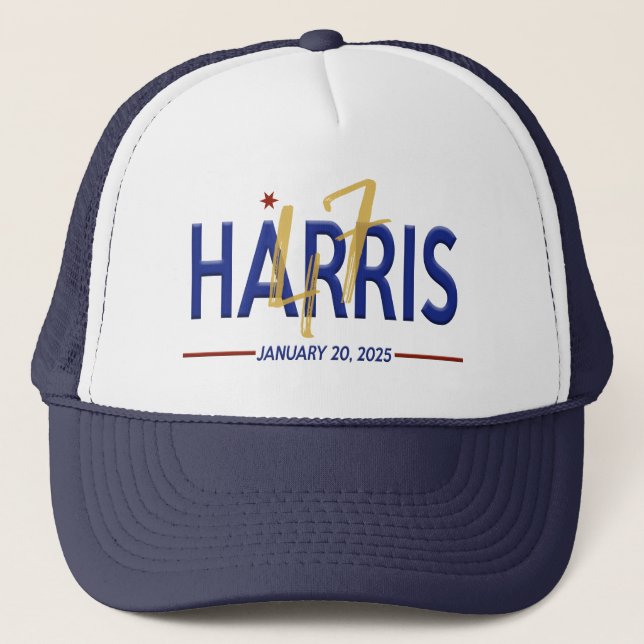 Gorra De Camionero Kamala Harris 47ª investidura del presidente (Anverso)