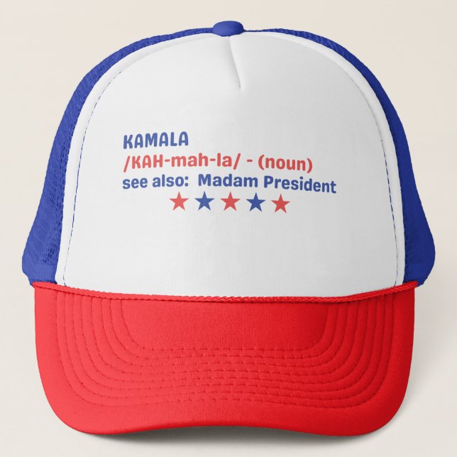 Gorra De Camionero Kamala Harris, definición graciosa de las eleccion (Anverso)