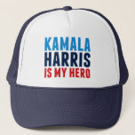 Gorra De Camionero Kamala Harris es mi héroe<br><div class="desc">Kamala Harris es mi héroe. Para todas las mujeres negras e indias que ven en la casa blanca como vicepresidenta a la demócrata Kamala Harris una inspiración para los chicas de todo el mundo.</div>