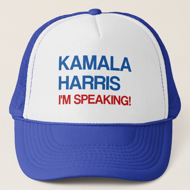 Gorra De Camionero ¡Kamala Harris estoy hablando! (Anverso)