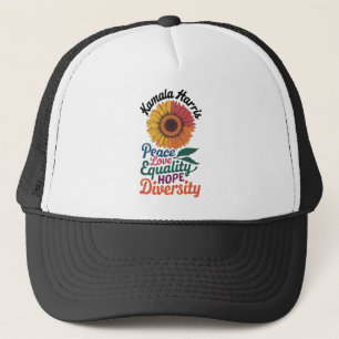 Gorra De Camionero Kamala Harris Peace Love Equality Hope Diversity