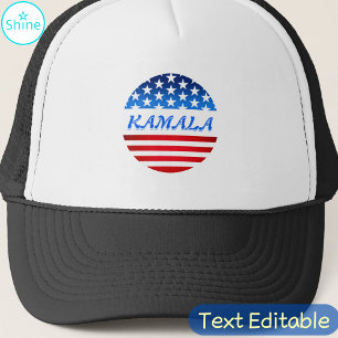 Gorra De Camionero Kamala Harris Personalizado de bandera de los Esta