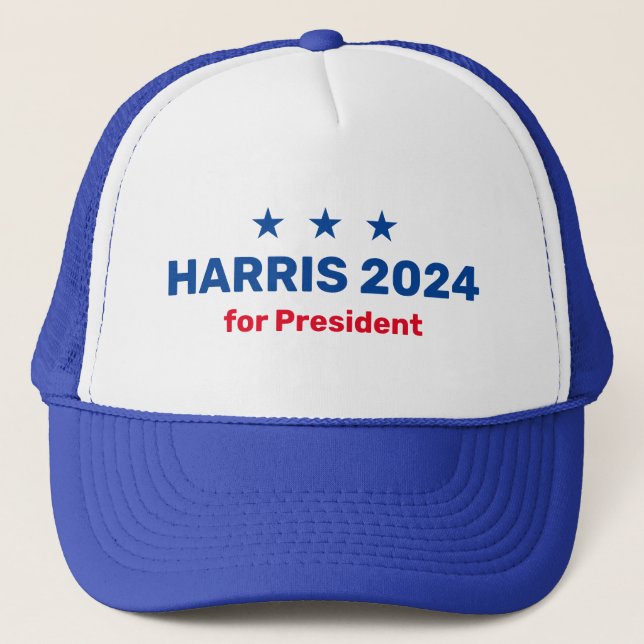 Gorra De Camionero Kamala Harris Por El Presidente 2024 (Anverso)