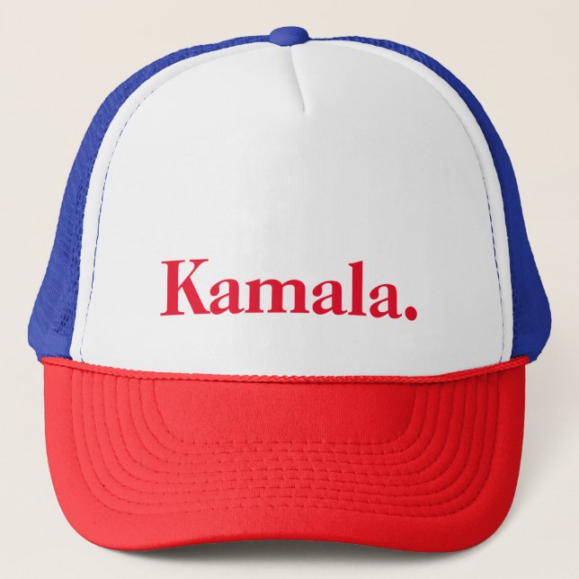Gorra De Camionero Kamala Harris Trucker Hat | Rojo patriótico, blanc (Anverso)