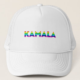 Gorra De Camionero Kamala moderna tipografía arcoiris orgullo gay
