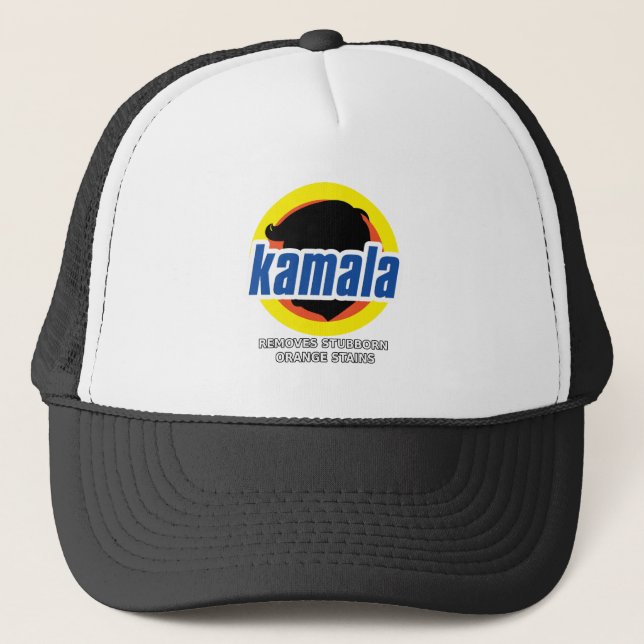 Gorra De Camionero Kamala retira a Naranja testaruda Stains (Anverso)