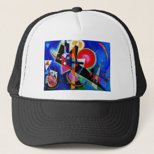 Gorra De Camionero Kandinsky con pintura abstracta azul