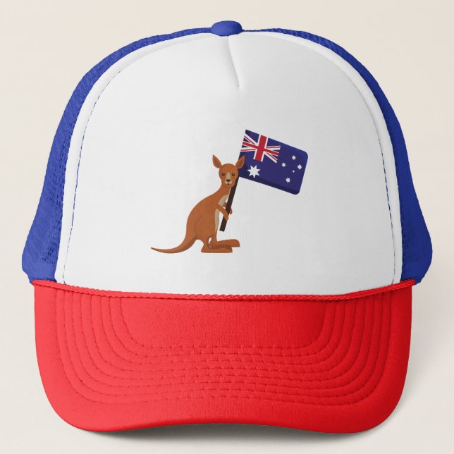 Gorra De Camionero kangaroo bandera australia (Anverso)