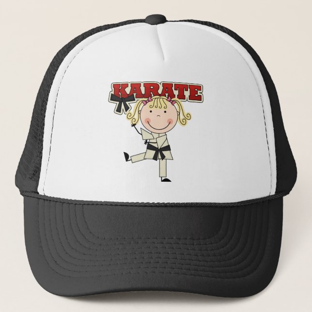 Gorra De Camionero KARATE - camisetas y regalos rubios del chica (Anverso)