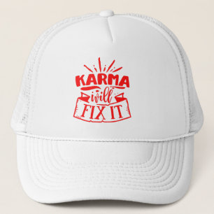 Gorra De Camionero KARMA ARREGLARÁ graciosamente el humor sarcástico