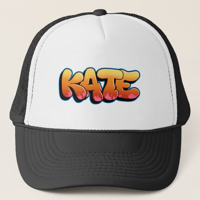 Gorra De Camionero ¡Kate Graffiti Style Merch! Kate de nombre persona (Anverso)