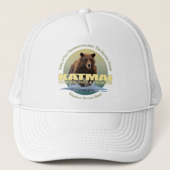 Gorra De Camionero Katmai (oso marrón) WT (Anverso)