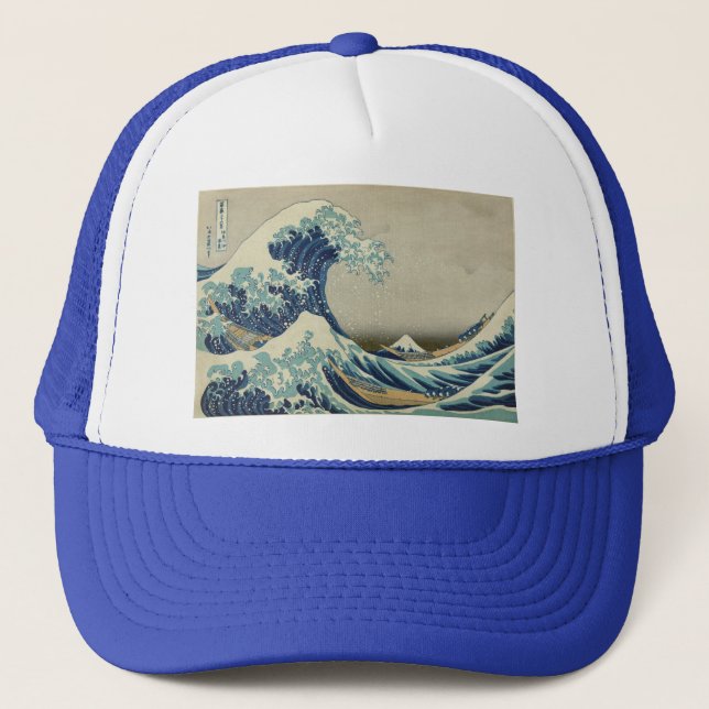 Gorra De Camionero Katsushika Hokusai: La gran ola en Kanagawa (Anverso)