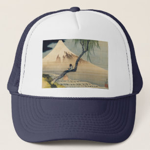 Gorra De Camionero Katsushika Hokusai - Muchacho viendo el Monte Fuji
