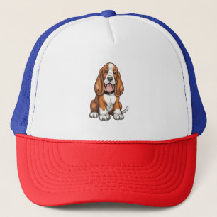 Gorra De Camionero Kawaii Basset Hound Puppy