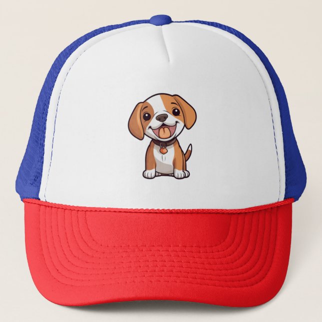 Gorra De Camionero Kawaii Beagle Puppy (Anverso)
