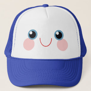 Gorra De Camionero Kawaii Blue Eyes Happy Smile Face Calm Sweet