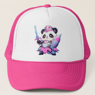Gorra De Camionero Kawaii Panda - Caballero Santo del Corazón