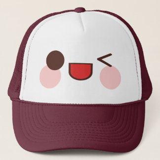 Gorra De Camionero Kawaii Sweet Winky Face Happy Eyes Smile Friend